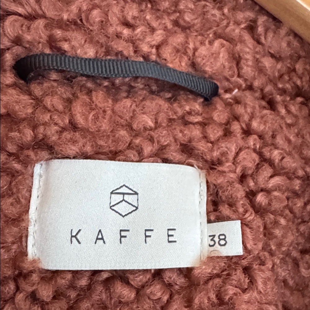 KAFFE Warm Brown Teddy Jacket - Picture 3 of 5